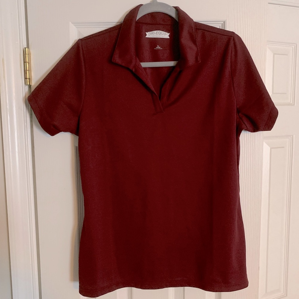 Size L DriFit Polo Shirt Burgandy